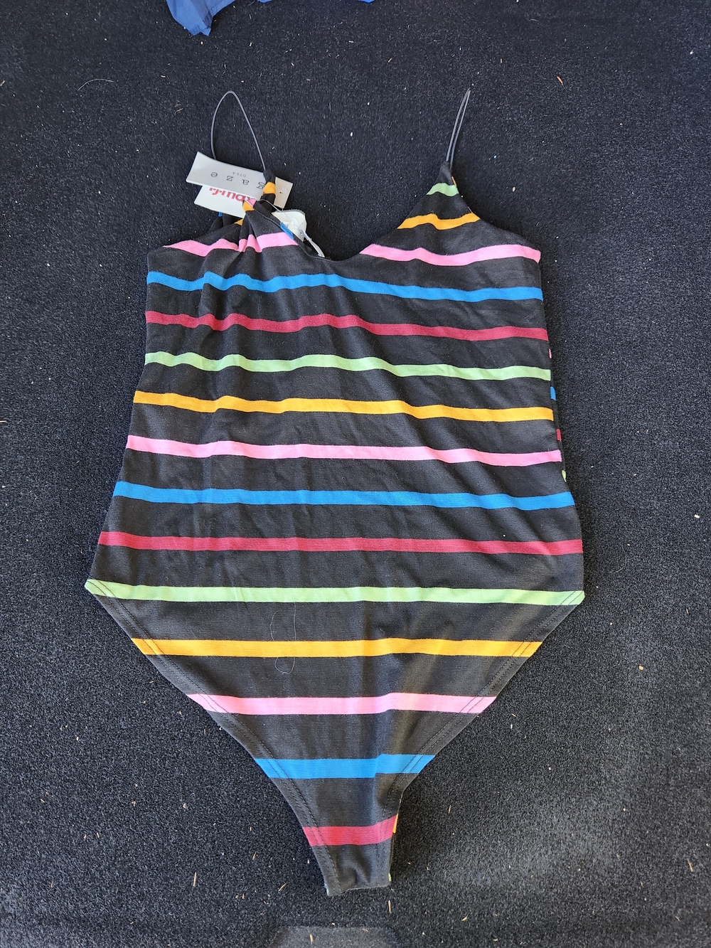 Gaze Multicolor Striped Bodysuit Women’s Size M NWT - Picture 4 of 6